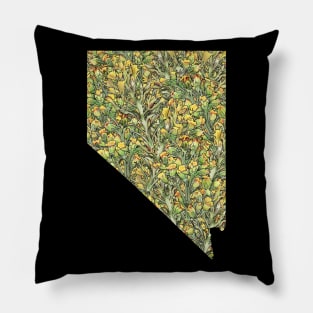 Nevada in Flowers Pillow