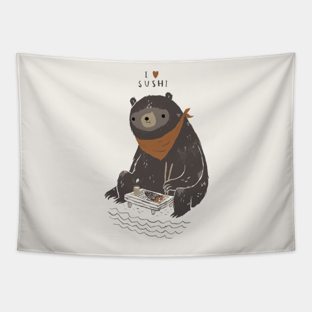 Sushi Bear Tapestry by Louisros