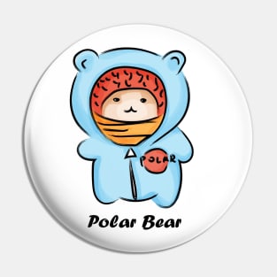 Polar bear Pin