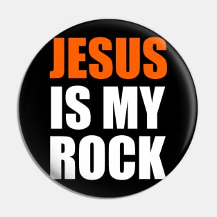 Jesus Is My Rock Christian Faith Pin