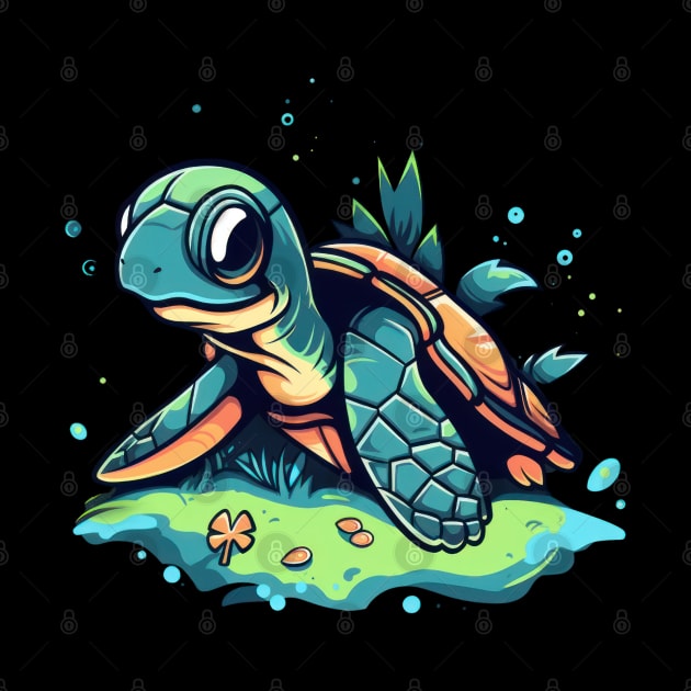 Meet our new favorite sea turtle cartoon character by Pixel Poetry