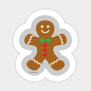 Gingerbread Man Making The Angel In The Snow Magnet