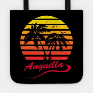 Anguilla 80s Tropical Sunset Tote