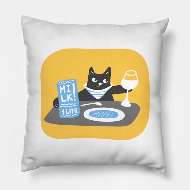 Dinner time Pillow by artful_meows