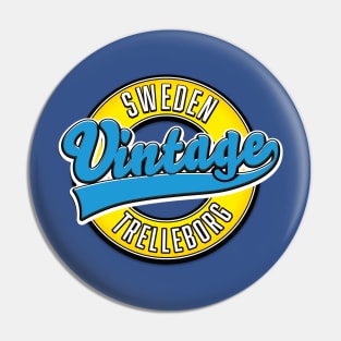 Trelleborg Sweden vintage style logo Pin