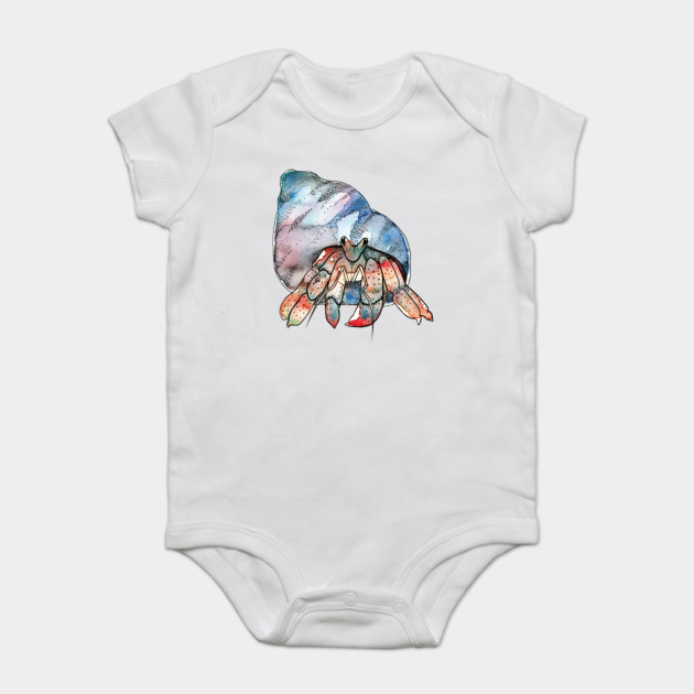 Watercolor Hermit Crab Hermit Crab Onesie Teepublic