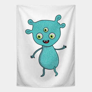 cute cartoon alien Tapestry