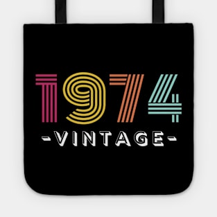 1974 Vintage, 48 years age, retro age design Tote