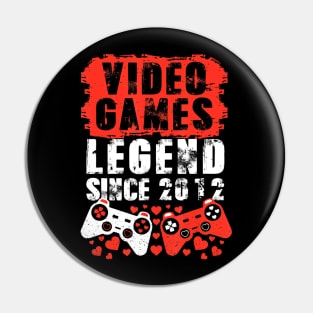 Gaming 2012 Birthday Video Games Birthday Gamer Pin