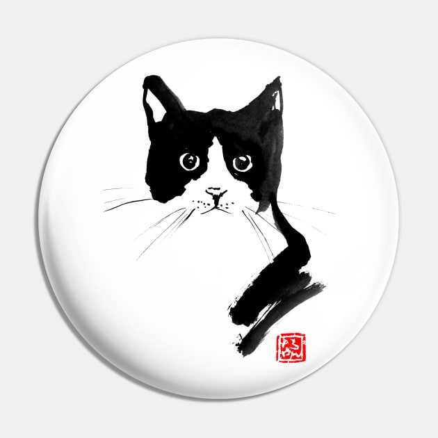 black and white cat Pin by pechane