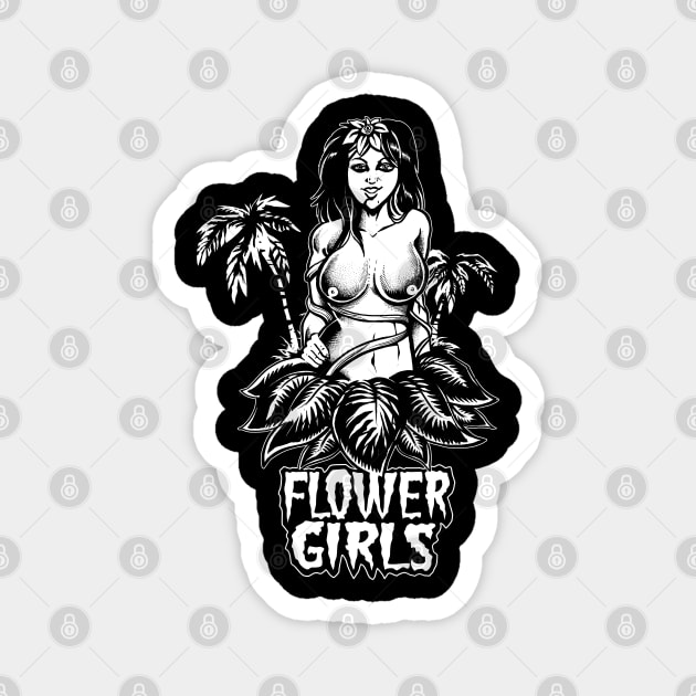 Flower Girls Magnet by wildsidecomix