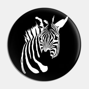 Zebra Negative Space T-Shirt Pin