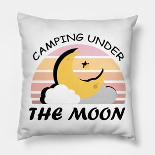 Camping Under the Moon Pillow