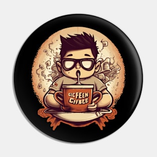 Geek Needs Caffeine Pin