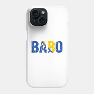 Babo Bosnian Dad Father Bosnia Flag Distressed Phone Case