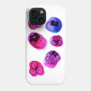 Berries and Flowers Watercolor Phone Case