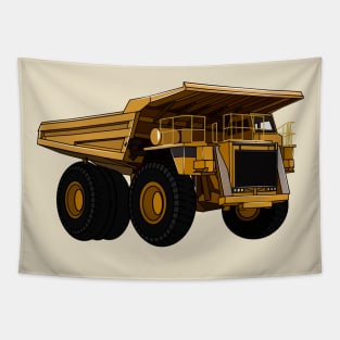 Haul truck cartoon illustration Tapestry