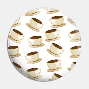 Coffee Cup pattern Pin