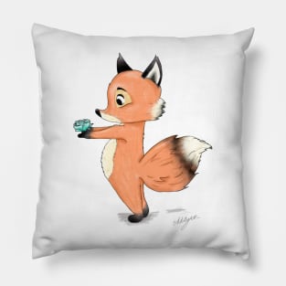 adorable foxy gentleman Pillow