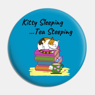 Kitty Sleeping, Tea Steeping Pin