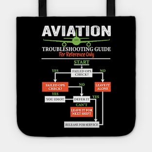 Airplane Pilot, Funny Pilot & Aviation Troubleshooting Guide Tote