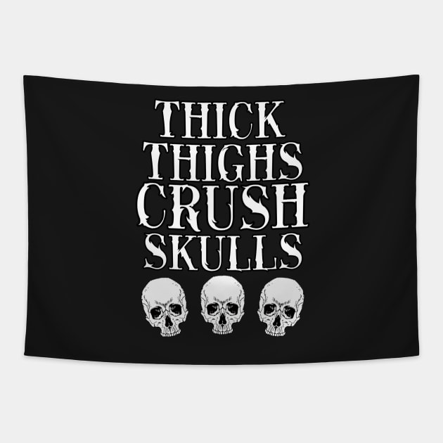 Skull Crusher Tapestry by ShoppeMorbid