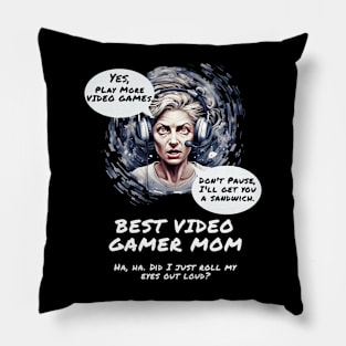 Best Video Gamer Mom Pillow