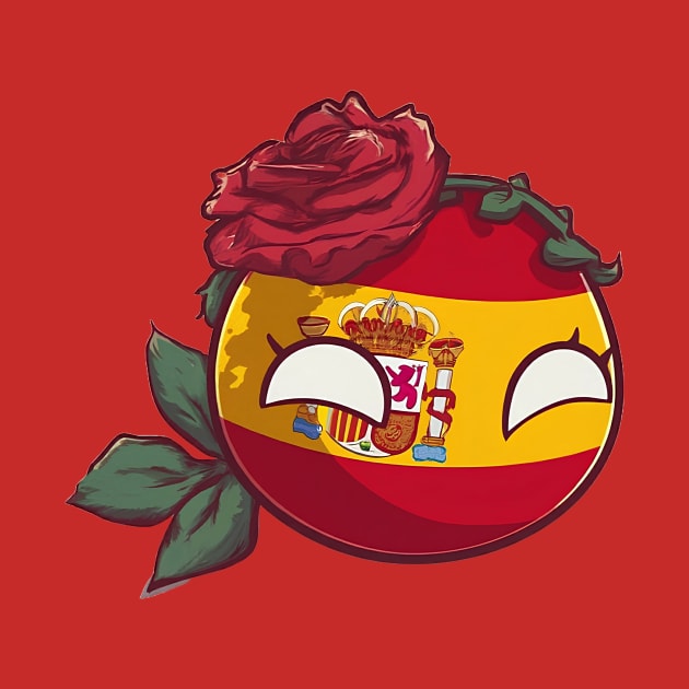 Spain Rose Flower Polandball by Polandball World