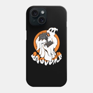 Ghost Booooks // Funny Halloween Cartoon Ghost Reading Books Phone Case