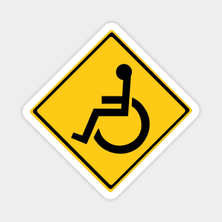 Handicapped Warning Sign Magnet