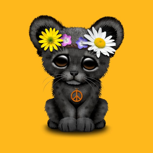 Cute Hippie Black Panther Cub by jeffbartels