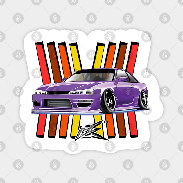 SILVIA S14 KOUKI PURPLE Magnet by naquash