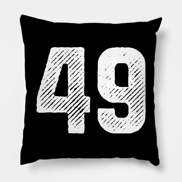 Forty Nine 49 Pillow by colorsplash