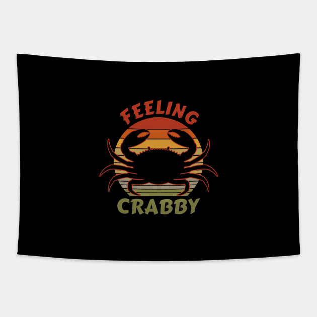 Don't Bother Me I'm Crabby Tapestry by Zen Cosmos Official