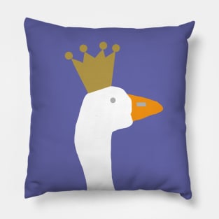 Funny Goose Crown Abstract Portrait Pillow