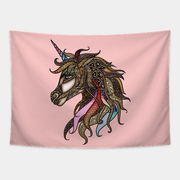 Wonderful colorful unicorn Tapestry by Nicky2342