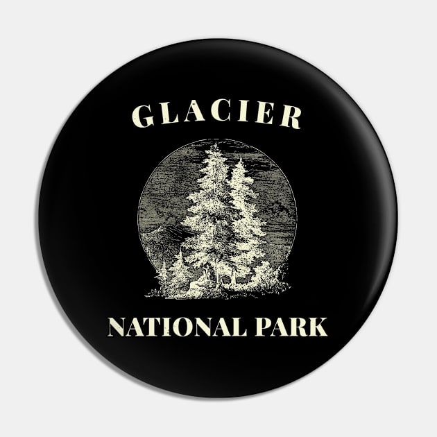 Glacier National Park Vintage Pin by Insert Place Here