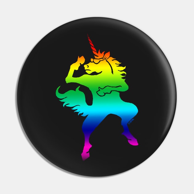 Cool dancing unicorn Pin by NewSignCreation