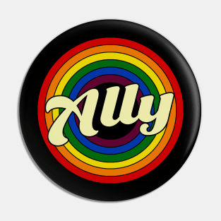 Ally lgbt pride raibow color Pin
