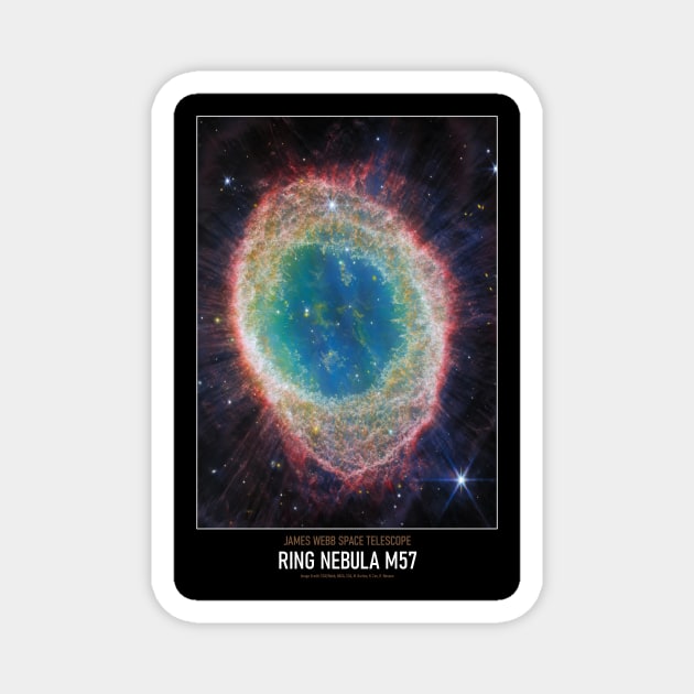 High Resolution Astronomy Ring Nebula M57 Magnet by tiokvadrat