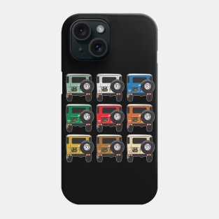 A Rainbow of Awesomeness (Stacked Rear FJ40s) Phone Case