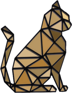 geometric cat Magnet