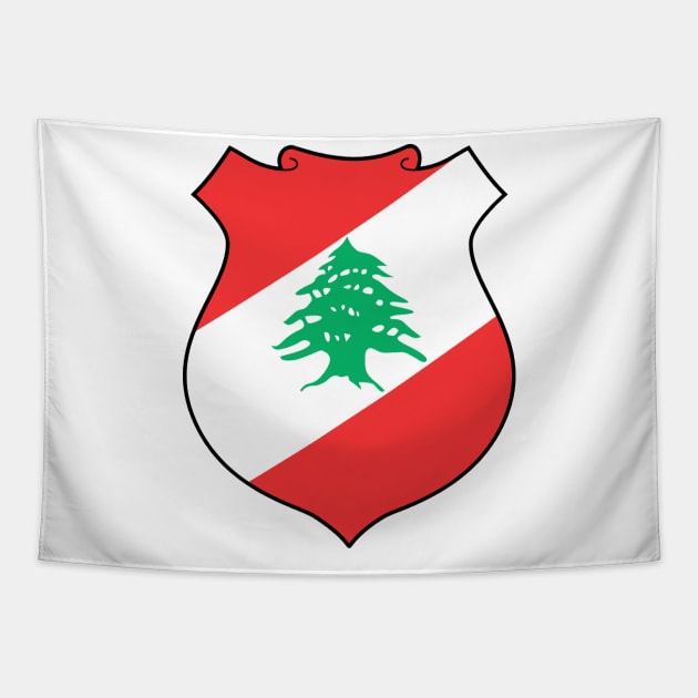 Coat of arms of Lebanon Tapestry by Wickedcartoons