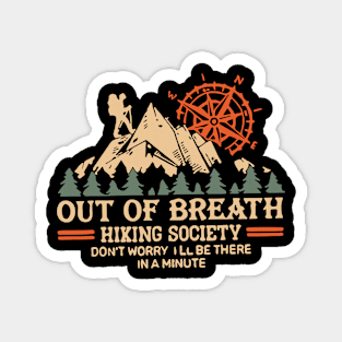 Out of Breath Hiking Society Magnet