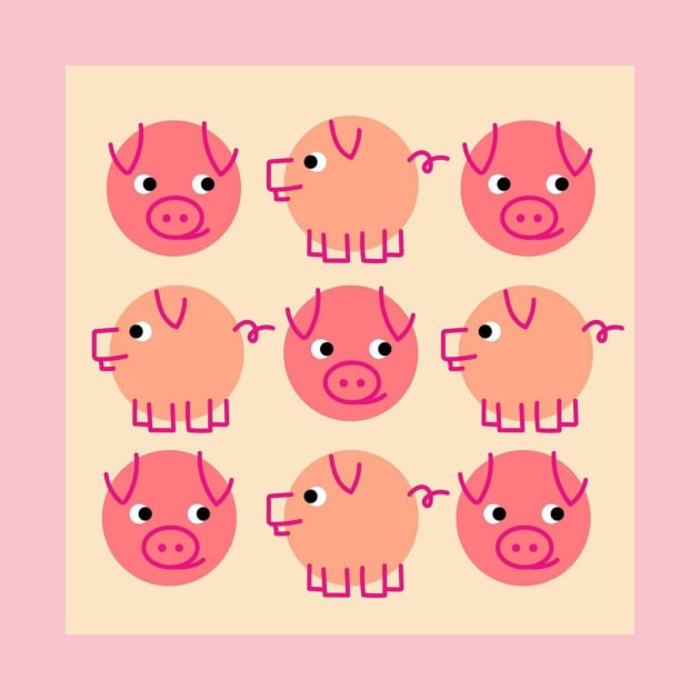 Cute Pigs by Catsel Store 