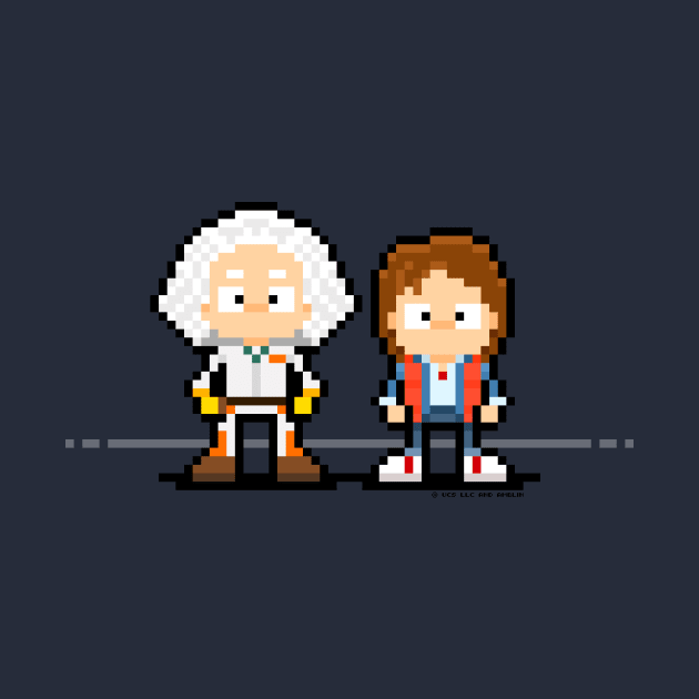 Doc and Marty in 8bit by The_Oluk