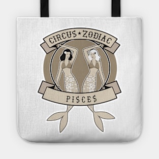 Zodiac Circus Emblem. Pisces Tote