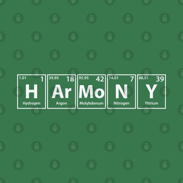 Harmony (H-Ar-Mo-N-Y) Periodic Elements Spelling by cerebrands