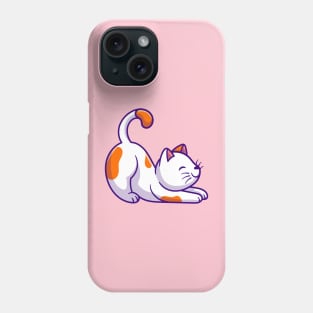 Cute Cat Stretching Cartoon Phone Case