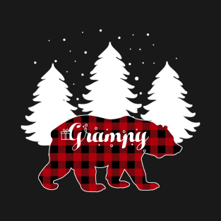 Buffalo Red Plaid Grampy Bear Matching Family Christmas T-Shirt